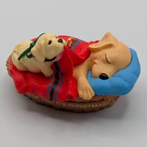Hallmark Keepsake Wake-Up Call 1993, Vintage Dog Puppy Christmas Ornament